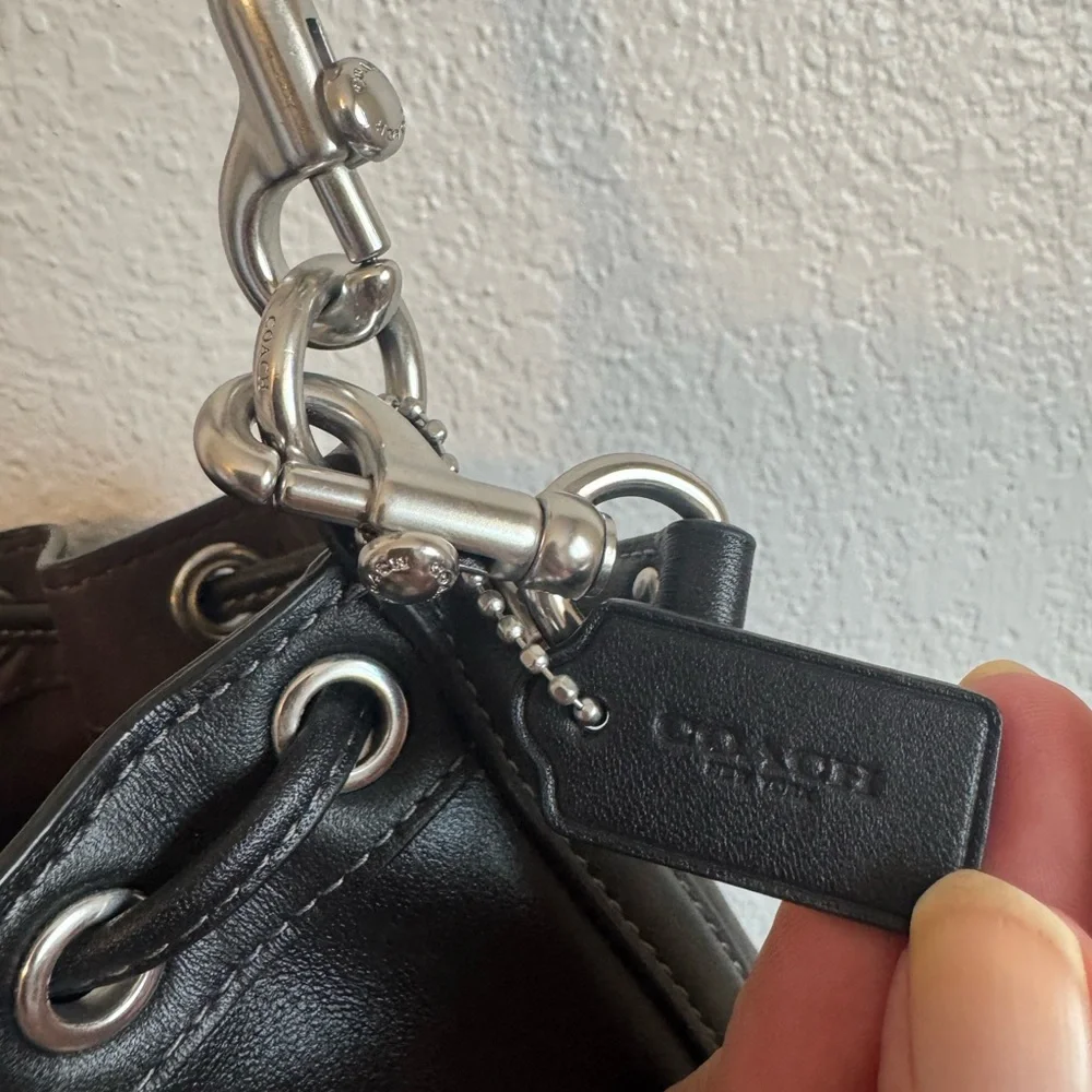 Coach Black mini bucket bag with Silver Accents - Picture 8 of 10